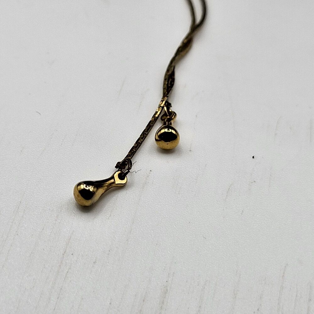 Estate Adjustable Heart Bolo Necklace 28in - Picture 5 of 6